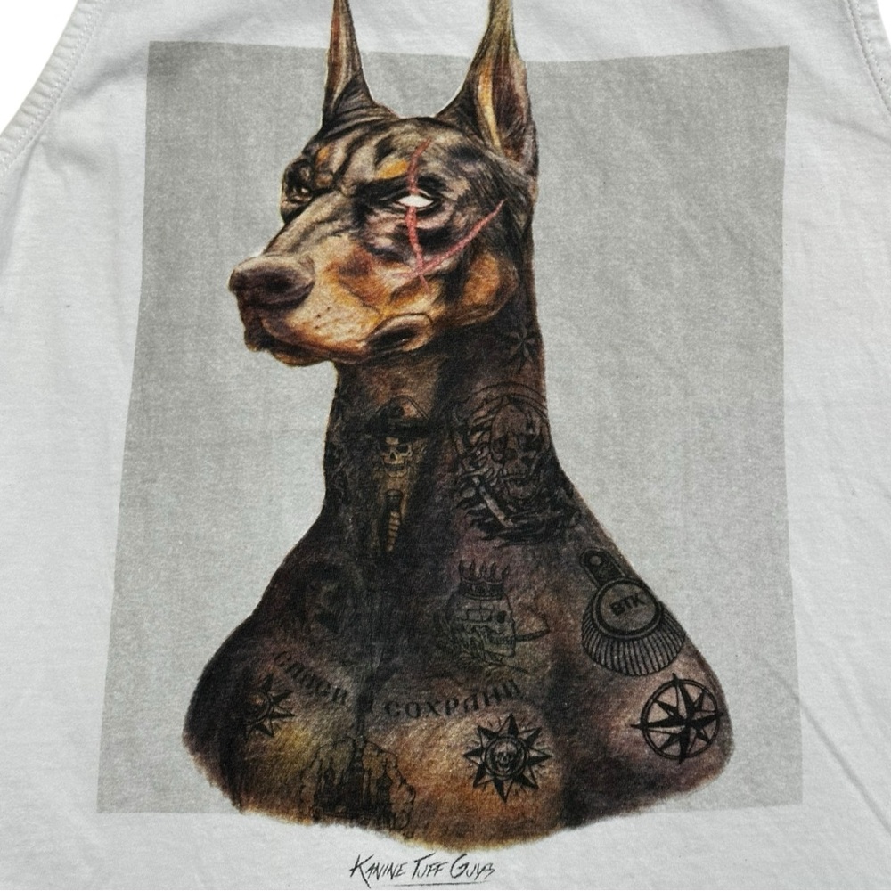 That x Cotton: On White Dog Tank Men’s Large - Picture 3 of 4